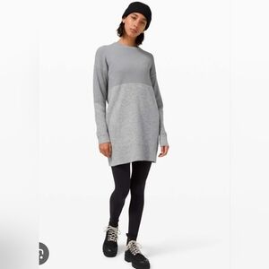 Lululemon restful intention gray Tunic, sweater with pockets medium